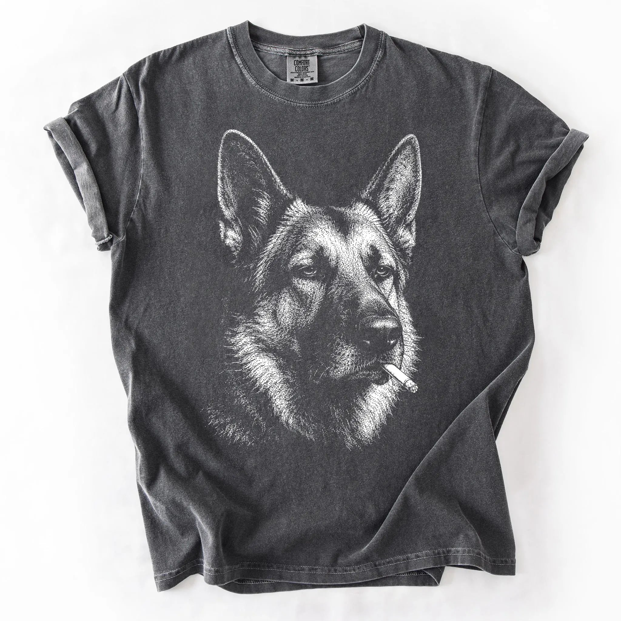 Comfort Colors Funny Vintage Smoking Dog Shirt, Retro Dog Lover Comfort Colors Tee Featuring Multiple Popular Breeds, Cool Canine Graphic T-Shirt, Unisex Pet Lover Gift, Funny Puppy Portrait Shirt for Dog Moms and Dog Dads, Trendy Animal Lover Apparel